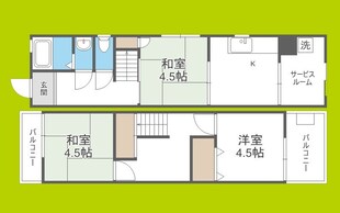 北島2丁目テラスハウスの物件間取画像